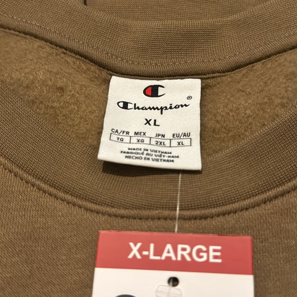 Champion Fleece Women’s Dark Tan/Brown Crewneck Sweatshirt XL NWT - Picture 4 of 7